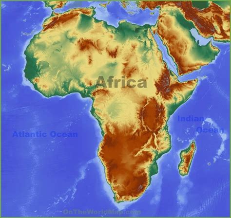Physical Map Of Africa Physical Map Africa Map Relief Map Detailed