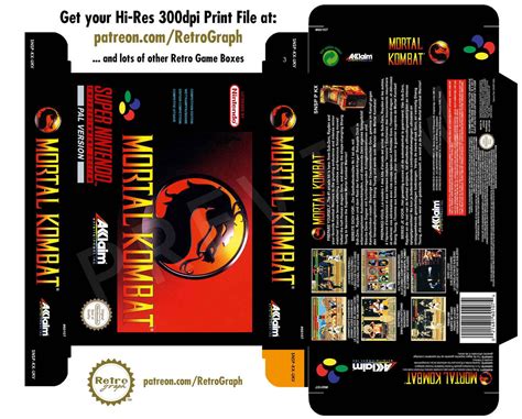 Snes Mortal Kombat Box Art Pal By Officialretrograph On Deviantart