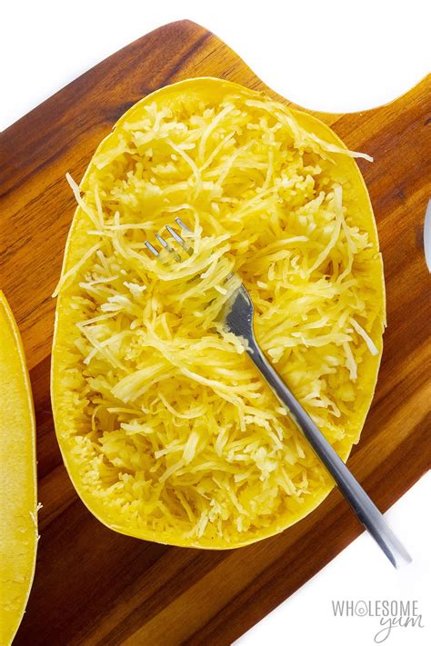 Baked Spaghetti Squash In The Oven Fast Wholesome Yum