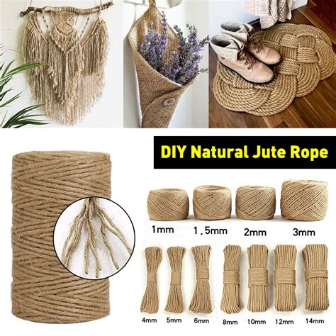 Jute String Crafts Decoration Twine Rope Burlap Diy Craft Jute Rope