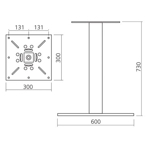 Quels sont les inconvénients d'un pied central ? Pied de table central look inox FAIRWAY - ilovedetails