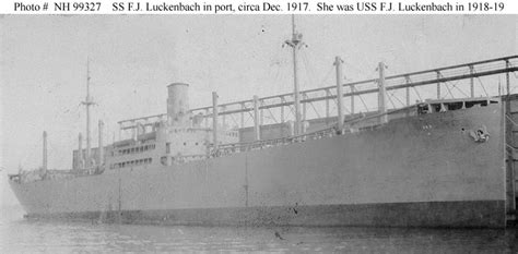 Usn Ships Uss Fj Luckenbach Id 2160 1918 1919