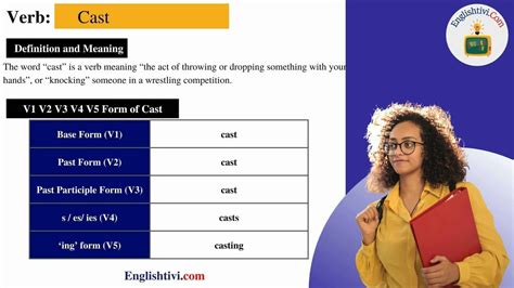 Cast V1 V2 V3 V4 V5 Base Form Past Simple Past Participle Form Of