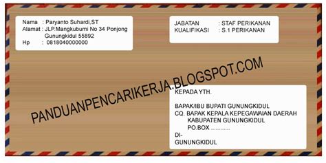 Contoh Format Amplop Surat - Delinewstv