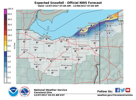 Up To 8 Inches Of Lake Effect Snow Possible For Ashtabula County