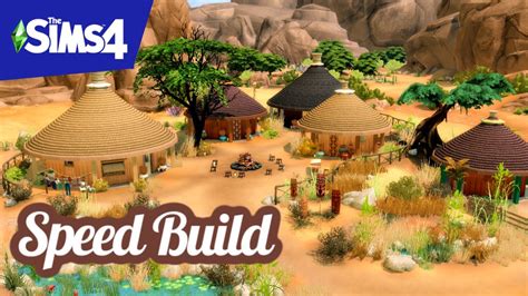 African Village In The Sims The Sims 4 Speed Build No Cc Youtube