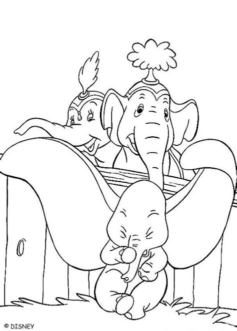 Download Dumbo and the elephant coloring pages - Hellokids.com