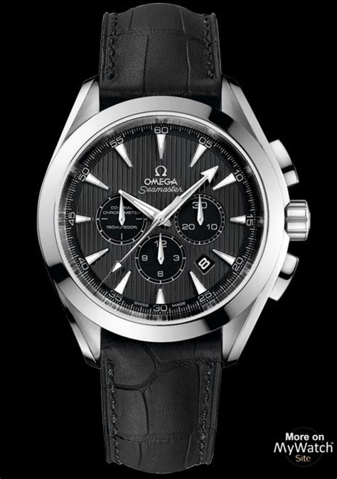 Omega Watch Seamaster Aqua Terra Chronograph Made Of Steel Leather