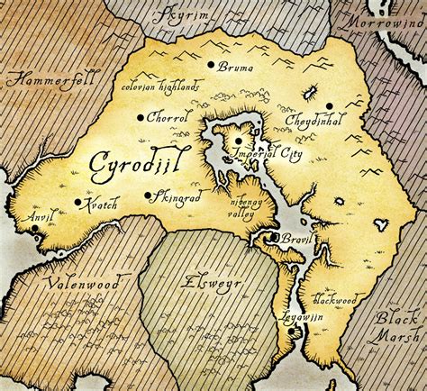 Bildresultat För Elder Scrolls Oblivion Map Elder Scrolls Elder