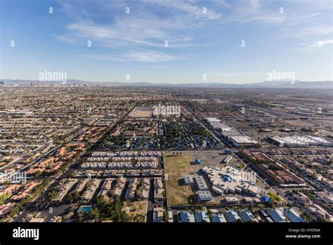 Aerial View Of Suburban Neighborhood Communities In Las Vegas Nevada