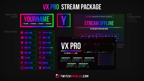 Free twitch overlays is your hub for free stream overlays, stream alerts, stream panels and stream screens! VX Pro Chroma - Animated Chroma Stream Package - Twitch ...