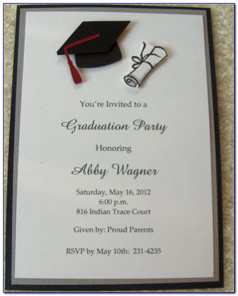 Graduation Ceremony Invitation Card Design Prosecution