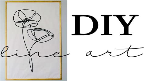 Line Art Diy ~ How To Create Your Own Wall Art Youtube