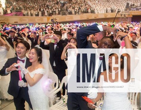 Mass Wedding Ceremony Of The Unification Church Aug 27 2018 Couples