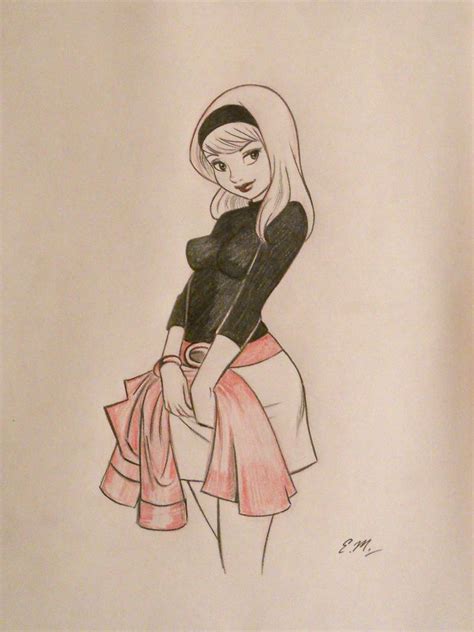 Gwen Stacy Pencil Sketch By Em Scribbles On Deviantart