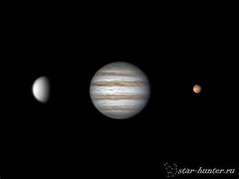 Venus Jupiter Mars 17 December 2015 астрофотография