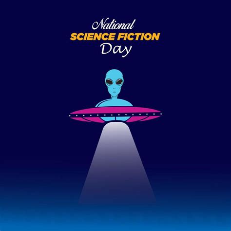 National Science Fiction Day January 2 Holiday Concept Suitable For