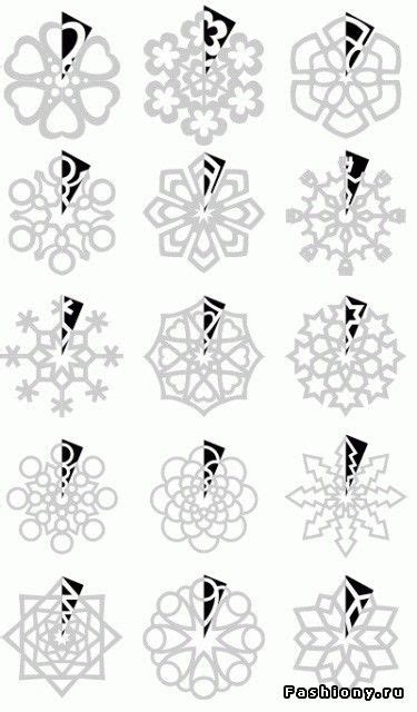 Paper Snowflakes Cutting Patterns Snowflakes Paper