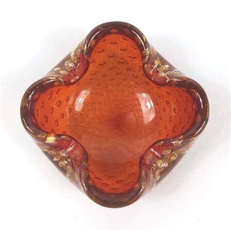 Murano Bullicante Glass Bowl Or Ashtray From Barovier And Toso 1960s For Sale At Pamono