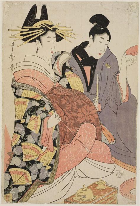 kitagawa utamaro courtesan and client museum of fine arts ukiyo e search