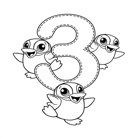 Number Coloring Page 12345678910 17069060 Vector Art At Vecteezy