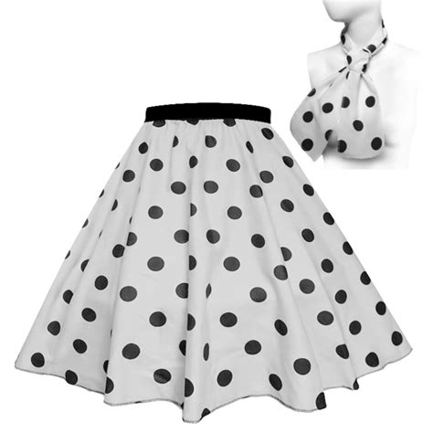girls white and black polka dot skirt polka dot skirt pink polka dots rock n roll costume