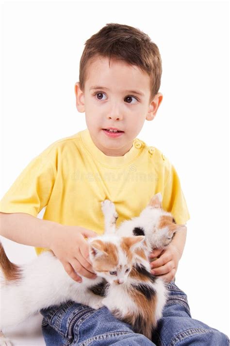 Children With Pets Stock Photo Image Of Group Isolated 24367926