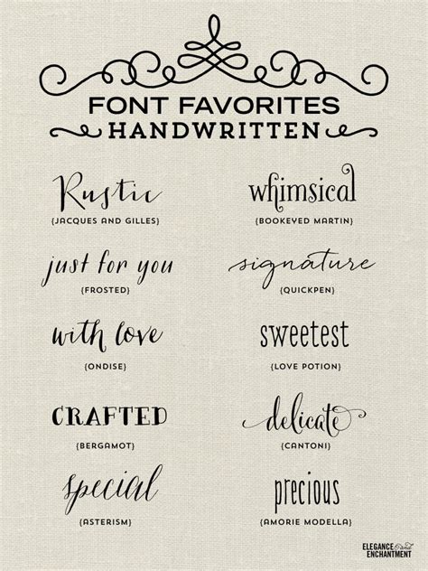 Font Favorites Handwritten