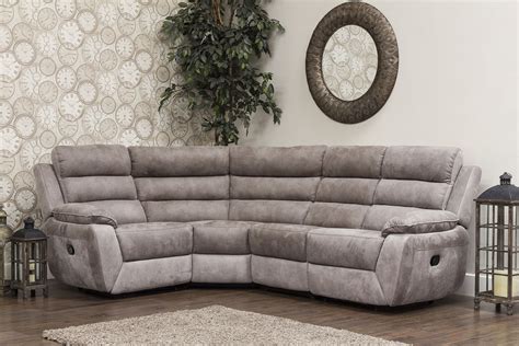 Corner Sofa Bed Grey Fabric Baci Living Room