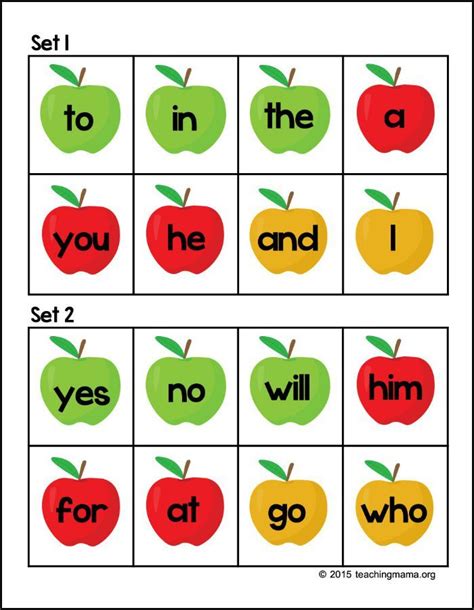 This apple tree sight words activity is such a fun way for preschool, kindergarten, and first grade kids to practice spelling and reading key sight words with a fun september themed activity. Apple Tree Game with Sight Words | Sight words, Sight ...