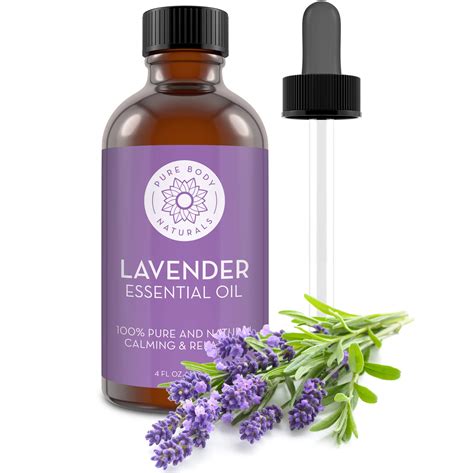 French Lavender Essential Oil Blend By Pure Body Naturals 4 Fluid