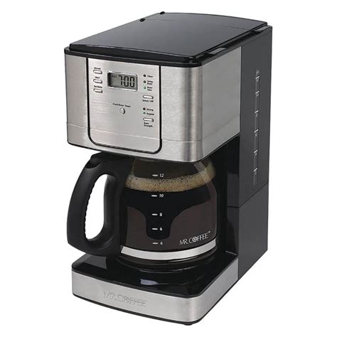 Mr Coffee 12 Cup Programmable Coffee Maker With Auto Pause Stainless
