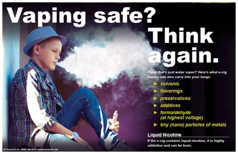 Vaping E Cigarette Facts Prevention And Cessation Posters And Kits