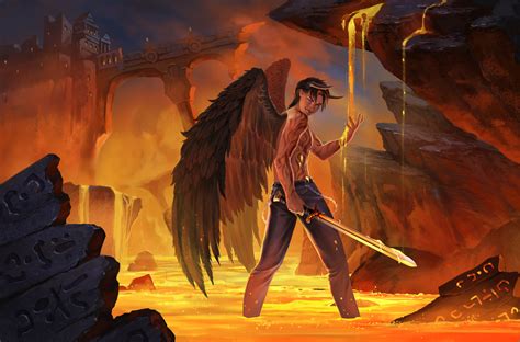 Devil With Wings Sword Hd Artist 4k Wallpapers Images Backgrounds