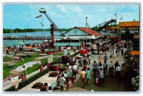 Boardwalk Indiana Beach Shaker Lake Near Monticello Indiana In Vintage Postcard United States