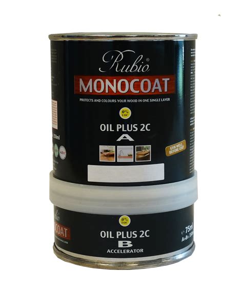 Rubio Monocoat Wood Flooring Oil Plus 2c Set A And B Cotton White 350ml