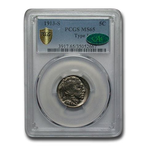 Buy 1913 S Buffalo Nickel Type I Ms 65 Pcgs Cac Apmex