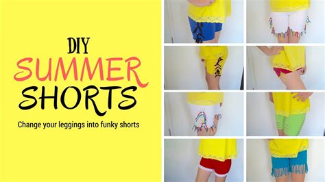 Diy Summer Shorts From Leggings Youtube