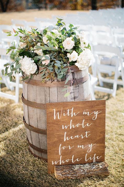 Rustic Country Farm Wine Barrel Wedding Ideas Oh The Wedding Day
