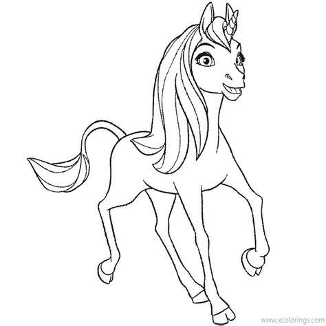 Mia And Me Unicorn Character Coloring Pages