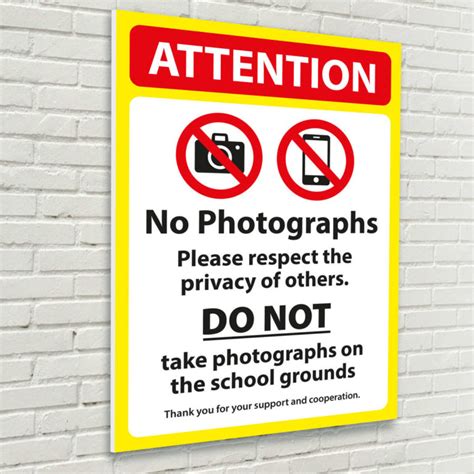 No Photos Sign Perfect For Schools Range Of Sizes
