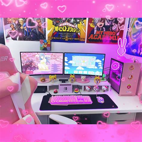 Kawaii Anime Gaming Setup So Cute And Cool Gaming Room Setup Gamer