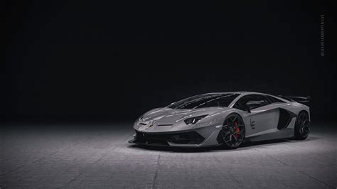 Lamborghini Aventador Svj Black Wallpaper