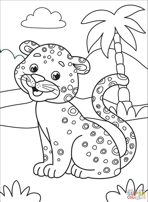 Cheetah coloring page | Free Printable Coloring Pages