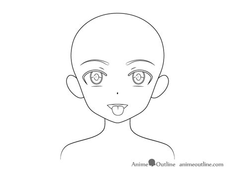 When drawing anything relating to anatomy, height is measured in heads. How to Draw Anime Tongue Out Face Step by Step - AnimeOutline