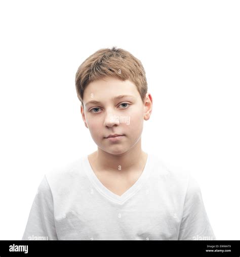 Young Boy Portrait Isolated Stock Photo Alamy