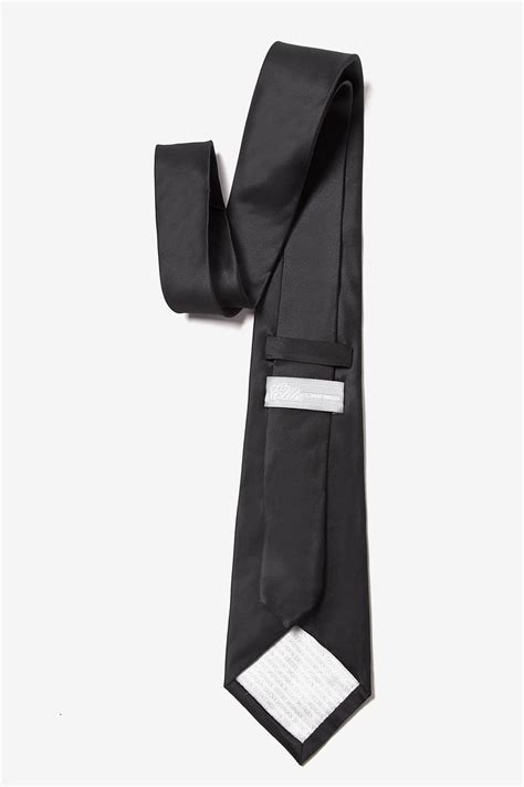 Black Silk Tie For Men Solid Neckties Collection