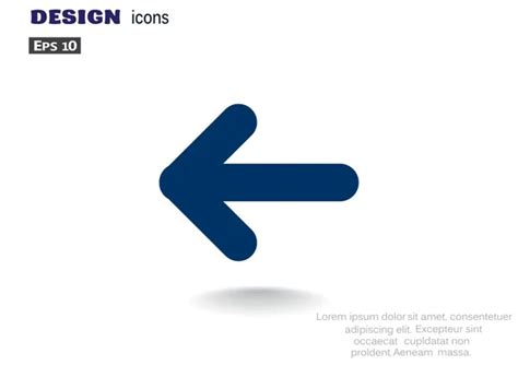 Arrow Pointing Left Icon — Stock Vector © Lovart 118878718
