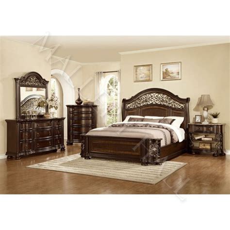 See more ideas about welded furniture, steel bed frame, headboards for beds. Wrought Iron Trimmed Panel Bedroom Set 5 Piece Queen ...