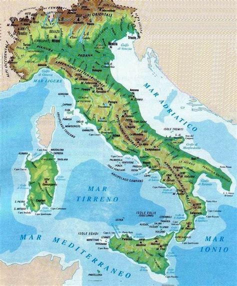 Mapa Fisico Italia My Blog